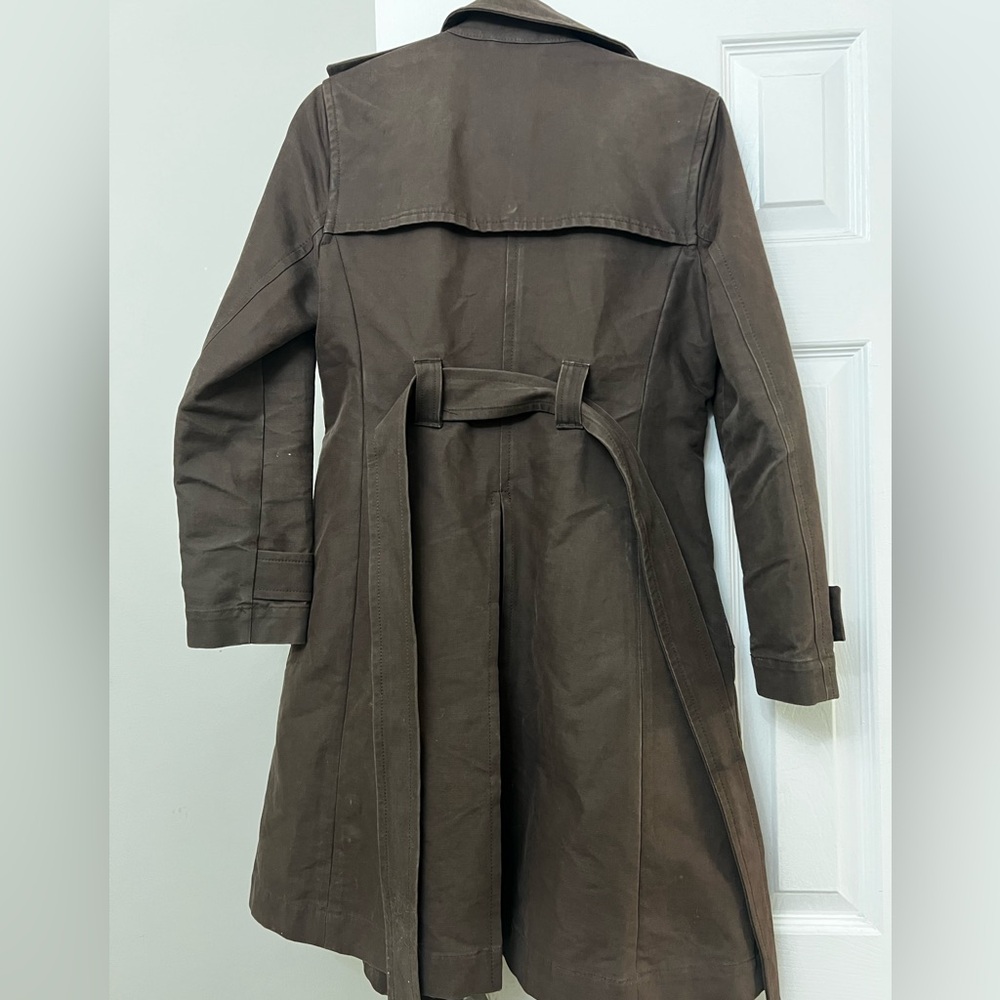 GAP Dark Brown Double-Breasted Trench Coat - Picture 2 of 15